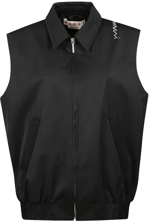Marni Jacka, Dam, S, Bomull, Svart Bomull Dragkedja Vest Jacka