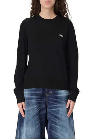 Dsquared2 Stickade tröjor & koftor, Dam, S, Bomull, Vit Bomullstickad Tröja