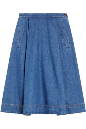 Max Mara Kjol, Dam, XS, Denim, Denim A-linje Kjol