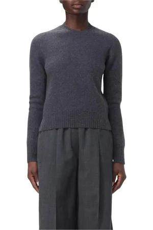 Jil Sander Stickade tröjor & koftor, Dam, S, Kashmir, Lyxig Crew Neck Sweater
