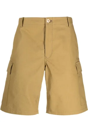 Kenzo Shorts, Herr, 4Xs, Bomull, Cargo Shorts Brun Multi-Ficka Bomull