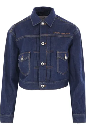 Vivienne Westwood Jacka, Dam, S, Denim, Blå Denim Skjorta Kontrastsömn