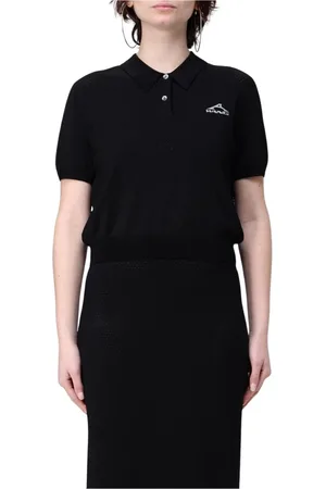 Alexander Wang Topp, Dam, XS, Nylon, Svart Stickad Pikétröja