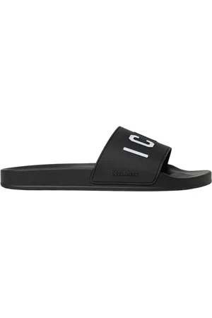 Dsquared2 Skor, Herr, 41 EU, Svarta Gummislides Sandaler