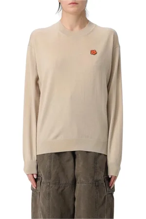 Kenzo Stickade tröjor & koftor, Dam, S, Broderad Blommig Pullover Tröja