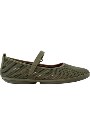 Camper Skor, Dam, 39 EU, Grön Mesh Ballet Flats
