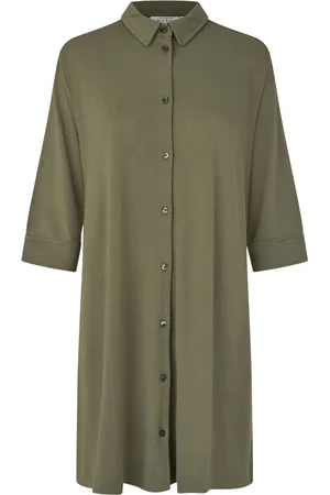 Masai Blusar & Skjortor , Dam, L, Polyester, Grön Jersey Skjorta Maieina Stil