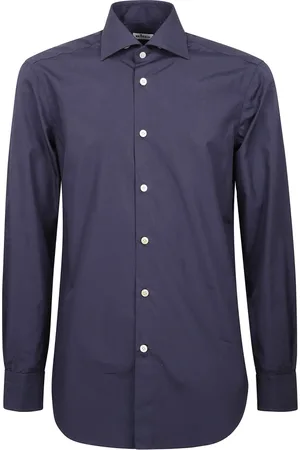 Kiton Skjorta, Herr, 3Xl, Bomull, Regular Fit Fransk Krage Skjorta