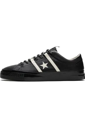 Converse Skor, Herr, 46 EU, Läder, Svart Egret Låg-Top Sneakers