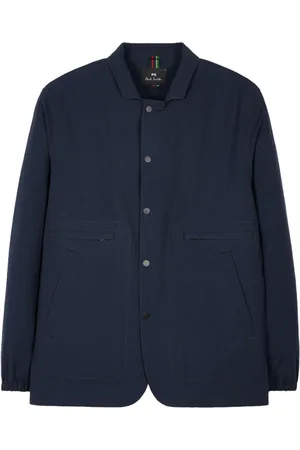Paul Smith Jacka, Herr, M, Bomull, Marin Texturerad Jacka med Stretch