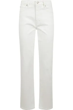 Frame Byxor, Dam, W26, Bomull, Högmidjade straight leg jeans