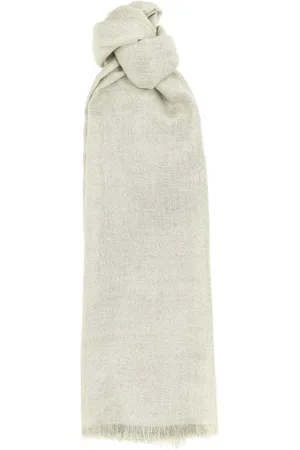 Brunello Cucinelli Accessoarer, Dam, ONE Size, Kashmir, Silver Siden Kashmir Blandning Wrap Sjal