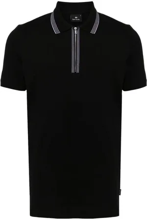 Paul Smith Topp, Herr, XS, Bomull, Randig krage bomullspikétröja