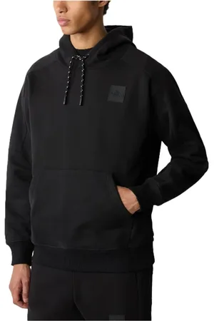 The North Face Sweatshirts & Hoodies, Herr, L, Bomull, Svart huvtröja med känguruficka