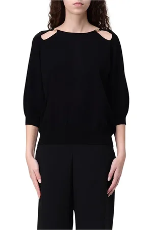 Twin-Set Stickade tröjor & koftor, Dam, XL, Kedja Accent Pullover