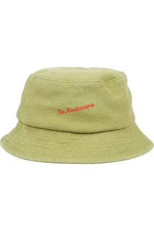J.W.Anderson Accessoarer, Herr, ONE Size, Bomull, Broderad bucket hatt