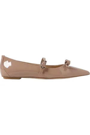 Stuart Weitzman Skor, Dam, 37 EU, Läder, Svart Lackläder Ballet Flats