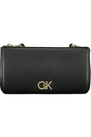 Calvin Klein Väska, Dam, ONE Size, Polyester, Svart Polyester Axelväska med Logotyp