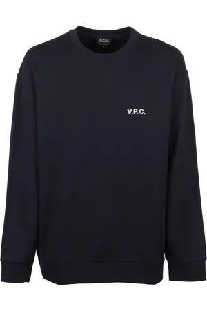 A.P.C. Sweatshirts & Hoodies, Herr, L, Bomull, Marinblå Oversize Sweatshirt i Stretchbomull