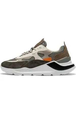 D.A.T.E. Skor, Herr, 43 EU, Läder, Grå Lädersneakers med Gummisula
