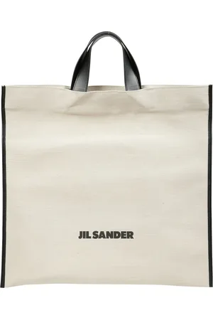 Jil Sander Väska, Herr, ONE Size, Bomull, Fyrkantig Toteväska med Logotyptryck