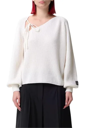 Msgm Stickade tröjor & koftor, Dam, L, Kashmir, Lyxig Fuchsia Stickad Tröja