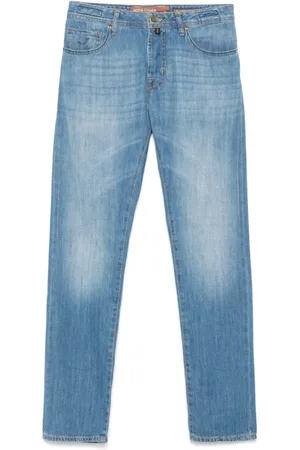 Jacob Cohen Jeans, Herr, W36, Blå Jeans med Klassiska Fickor