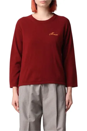 Marni Stickade tröjor & koftor, Dam, S, Röd Cashmere Pullover Sweater