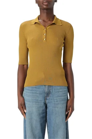 Twin-Set Topp, Dam, M, Guld Elegant T-shirt med Stiligt Design