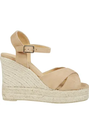 Castaner Skor, Dam, 40 EU, Mocka, Mocka Kil Sandal med Ankelrem