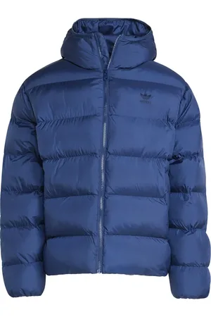 adidas Jacka, Herr, 2Xl, Polyester, Huva Pufferjacka Natt Indigo