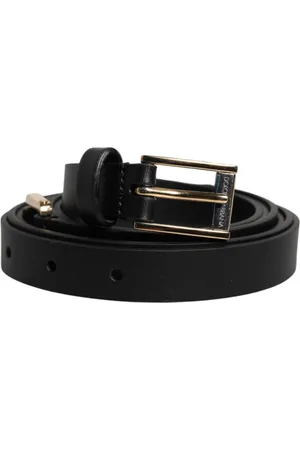 Dolce & Gabbana Accessoarer, Herr, 115 CM, Klassiskt Kalvskinnbälte med Metallspänne