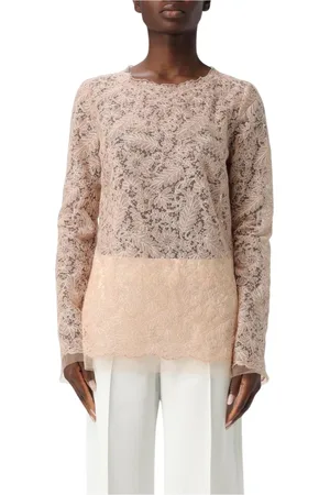 ERMANNO SCERVINO Stickade tröjor & koftor, Dam, L, Elegant Spets Top
