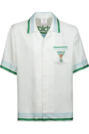 Casablanca Skjorta, Herr, M, Bomull, Tennis Icon Vacation Shirt