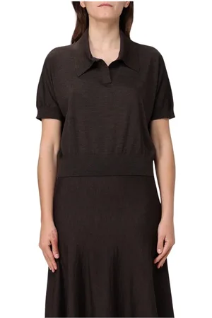 Khaite Topp, Dam, L, Brun Stickad Polo Topp