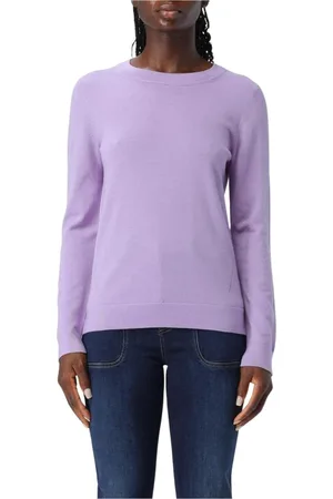 HUGO BOSS Stickade tröjor & koftor, Dam, M, Elegant Ull Crew Neck Sweater