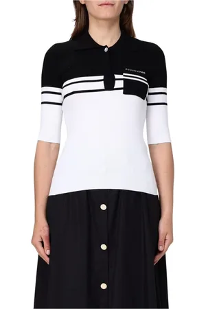 Liu Jo Topp, Dam, S, Vit Ribbstickad Crew Neck Sweater