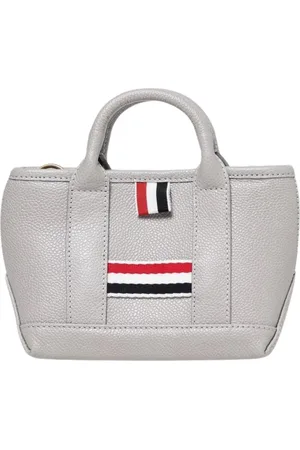 Thom Browne Väska, Dam, ONE Size, Läder, Elegant Grå Mini Toteväska