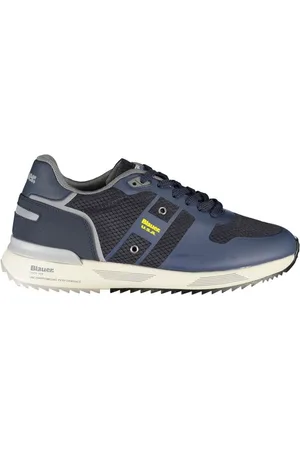 Blauer Skor, Herr, 40 EU, Läder, Bl Sneakers med Kontrastdetaljer