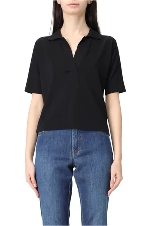 K-Way Topp, Dam, XL, Svart Polo Shirt, Stilren och mångsidig