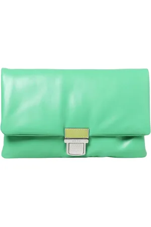 Msgm Väska, Dam, ONE Size, Grön Foldover Clutch Väska