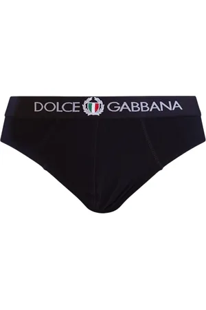 Dolce & Gabbana Underkläder, Herr, 3Xl, Bomull, Iconic Italia Logo Bomullsbriefs