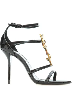 Saint Laurent Skor, Dam, 37 1/2 EU, Snygga Svarta Sandaler