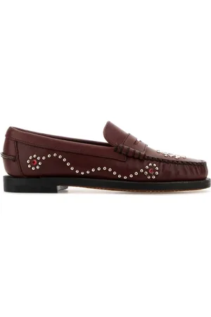 SEBAGO Skor, Dam, 36 EU, Läder, Burgundy Läder Lace-Up Dandette Loafers