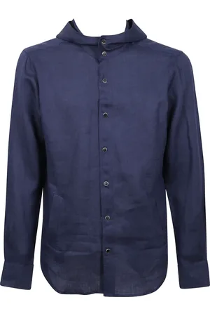 Kiton Jacka, Herr, XL, Linne, Linneshirt med huva och tryckknappar