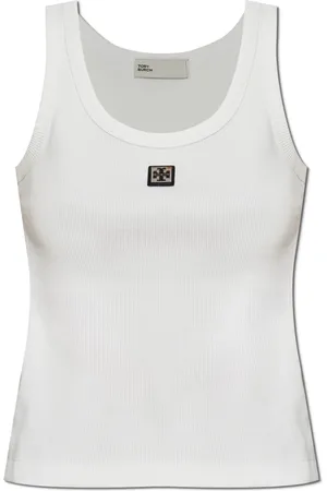 Tory Burch Topp, Dam, XS, Bomull, Räfflad ärmlös topp