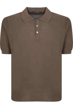 TAGLIATORE Topp, Herr, L, Läder, Herrkläder T-shirts Polos Brun Ss25