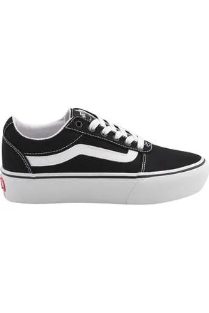 Vans Skor, Dam, 37 EU, Plattform Canvas Skor Svart/Vit
