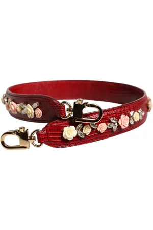 Dolce & Gabbana Väska, Dam, ONE Size, Läder, Röd Läderblomma Axelväska