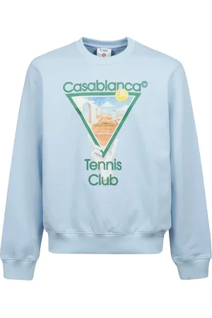 Casablanca Sweatshirts & Hoodies, Herr, L, Bomull, Metaphysical Tennis Icon Långärmad Sweatshirt